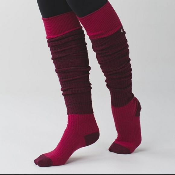 lululemon athletica Accessories - Lululemon Wine Berry Rumble Merino Wool Socks